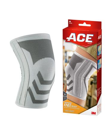ACE Compression Knee Brace w/Side Stabilizers  Support Injured Knee With Mild Compression  Breathable Properties Let Sweat Escape  Medium Medium (Pack of 1)
