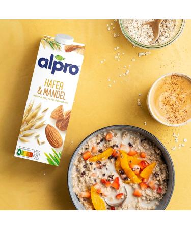Alpro Oat-Almond Drink 1L - UHT Vegan & Lactose-Free High in Fibre Calcium & Vitamins | Buy Online - Buy Online on GoSupps.com