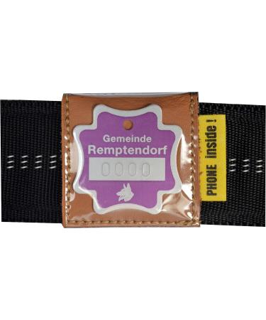Josi.li Stylish Nappa Leather Dog Collar Pocket for Brands Up to 33x33mm | Eco-Friendly Options in Black & Colors - Fits 35mm Collars - Buy Online on GoSupps.com