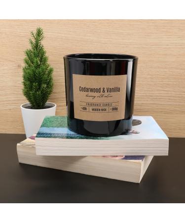 KOTARBAU Scented Candle - Cedarwood & Vanilla | Aromatherapy Decorative Glass Candle with Wooden Wick | Perfect Fragrance Gift - Buy Online on GoSupps.com