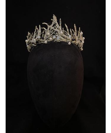 Sunshinesmile Handmade Black Rhinestone Bridal Crown - Vintage Princess Wedding Tiara - Buy Online on GoSupps.com