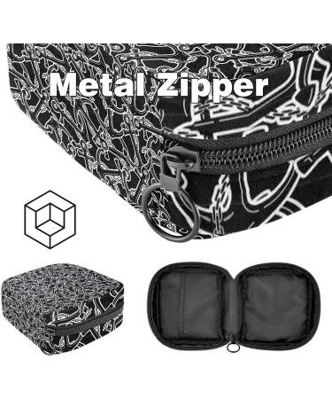 MUOOUM Blue Women's Flags Storage Bag with Mussel Pattern | Portable Menstrual Cup & Zipper Pocket for Teens & Women | Color 6 4.7x6.6x6.6 - Buy Online on GoSupps.com