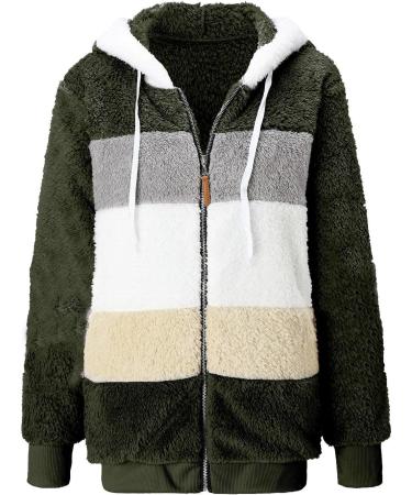 Hanxiulin Oversized Plush Hoodie Jacket for Women - Lightweight Winter Coat Breathable Outdoor Fashion Warm Wool & Down Blend XL AG - Buy Online on GoSupps.com