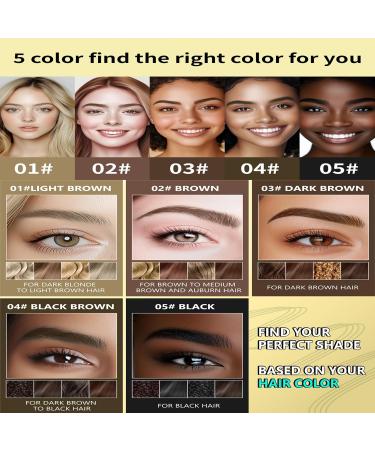 2pack New Eyebrow Pencil with Eyebrow Gel 2in1 Microblading Eyebrow Pen with 4 Tip Gel and Eyebrow Brush Effortlessly Creates Natural Looking Eyebrows Brown - Buy Online on GoSupps.com