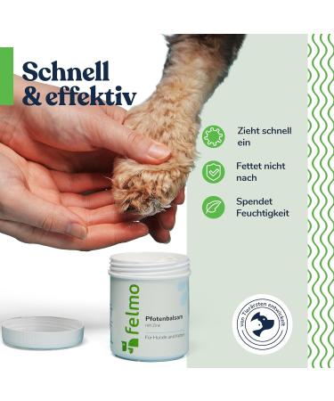 Felmo Pfotenbalsam for Dogs & Cats - 130ml Zinc Paw Protection for Dry & Cracked Paws - Odorless Care - Buy Online on GoSupps.com