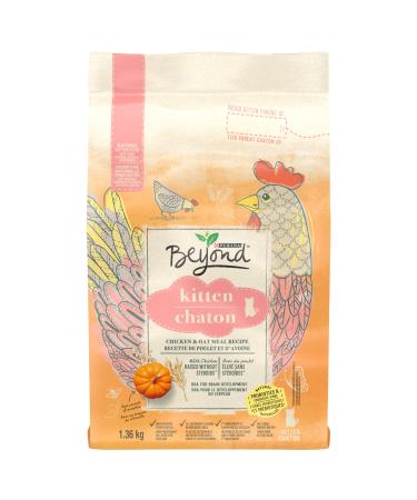 Beyond Natural Dry Kitten Food Chicken & Oat Meal - 1.36 kg Bag