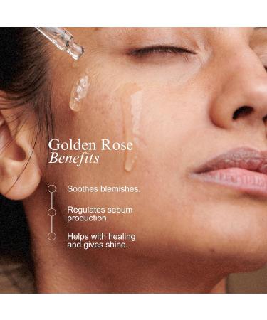 Golden ROSE Serum + CollaGEMS - Anti-Aging Pure Rose Oil with Colloidal Gold Hyaluronic Acid Vitamin C & Collagen Balls for Firm Bright Skin - Daily Face Routine - Buy Online on GoSupps.com