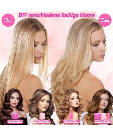 Buy Dadapanghu Curling Winder Set - 37 Pieces of Self-Adhering Hair Rollers & Combs for Effortless Heat-Free Curls - Perfect for All Hair Lengths - Buy Online on GoSupps.com