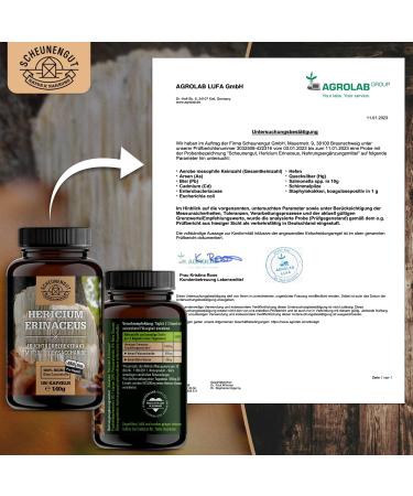 Buy Lions MAN 1950MG Daily Dose - 30:1 Hericium Erinaceus Extract | 30% Polysaccharides & 5% Beta Glucan | 180 Capsules - DE Scheunengut  - Buy Online on GoSupps.com