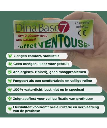 Medident Laboratory DINABASE 7 Thermoplastic Denture Adhesive Ensure your dentures fit properly for up to 7 days not a bonding adhesive acts as a fitted denture liner - Buy Online on GoSupps.com