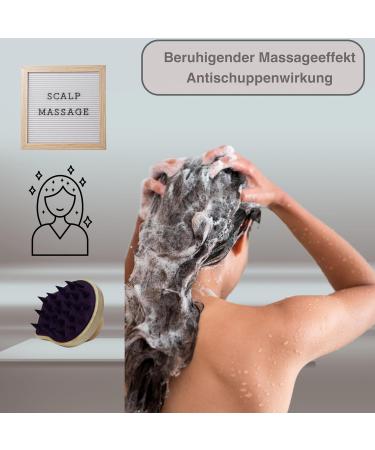 SOASINPRO Bamboo Scalp Massage Brush - Anti-Scales Shampoo Brush for Healthy Hair Growth & Relaxing Shower Massage - Black - Buy Online on GoSupps.com