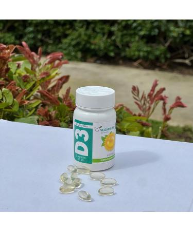 Vegan Life Nutrition Vitamin D3 Capsules for Adults (1000 IU) - Gluten-Free & Non-GMO - 60 Capsules | Supports Bone Health & Immune System - Buy Online on GoSupps.com