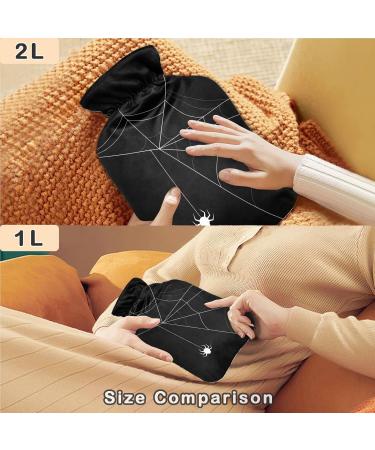 NAANLE Halloween Spider Net Water Bottle | Transparent 1L Hot & Cold Therapy Bag for Pain Relief & Warmth - Buy Online on GoSupps.com