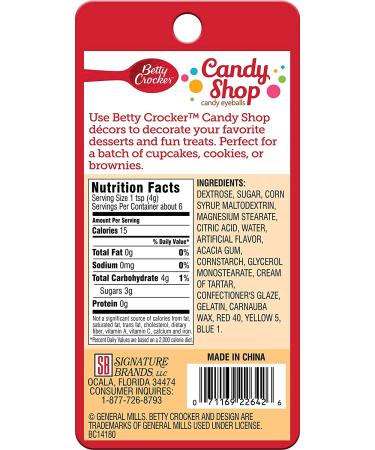 Betty Crocker Candy Shop Eyeballs 0.88 oz - Spooky Halloween Treat for Trick-or-Treaters - Buy Online on GoSupps.com