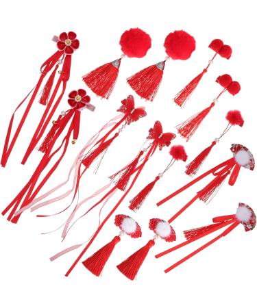 Lurrose 7 Pairs Chinese Spring Festival Hair Clips Hair Pins Hair Barrettes Chinese New Years Hair Accessories - Buy Online on GoSupps.com