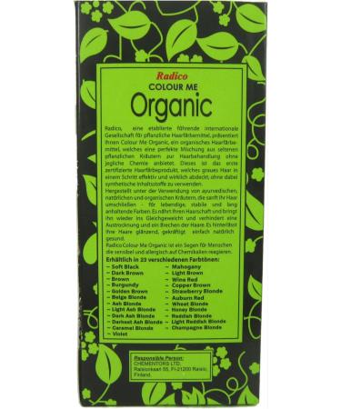 Radico Colour Me Organic Dark Ash Blonde Plant Hair Colour (Organic Vegan Natural Cosmetics) DarkAsh - Buy Online on GoSupps.com