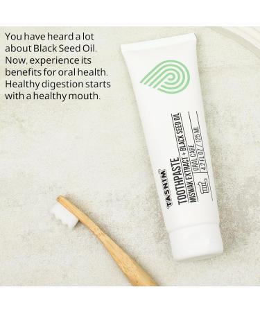 Tasnim Miswak Toothpaste 125ml - Fluoride-Free Natural Toothpaste for Oral Health Teeth Whitening with Miswak & Black Seed Oil - Ideal for Adults & Kids - Buy Online on GoSupps.com