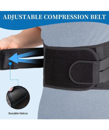 Adjustable Lumbar Support Brace for Lower Back Pain Relief - Includes 3 Replacement Pads - Ideal for Herniated Disc, Sciatica, Scoliosis - Black XL - Buy Online on GoSupps.com