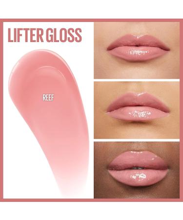 Maybelline Lifter Gloss - Hydrating Lip Gloss with Hyaluronic Acid - High Shine in Reef Peachy Neutral - 0.18 Ounce - Buy Online on GoSupps.com