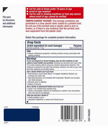 Nicorette 4mg Ice Mint Coated Nicotine Lozenges - 100 Count | Quit Smoking Aid with Behavioral Support Program - Buy Online on GoSupps.com