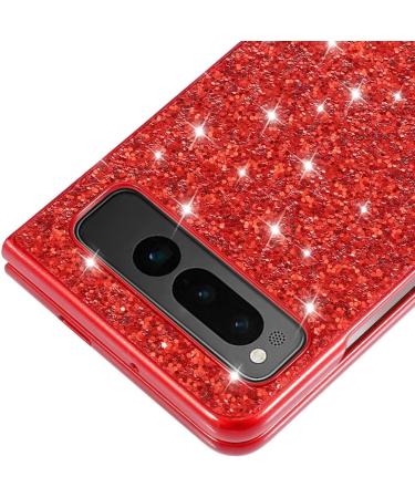 Tivenfezk Nadoli Glitter Shell Case for Google Pixel Fold - Gold Glossy Bling Ultra-Thin Shockproof Protective Cover - Buy Online on GoSupps.com