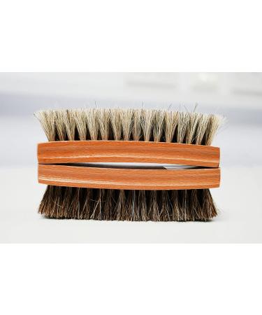 Premium Horsehair Shoes Brush Set of 2 - Ideal for Shoes Boots Car Seats Sofas Bags - Enhance Shine and Clean with Genuine Horsehair Bristles - For Men's Shoe Care For Men - Buy Online on GoSupps.com