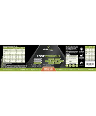 Buy Post Workout Shake 1500g Grapefruit - Whey Protein EAA Creatine & L-Glutamine - Made in Germany - Optimal Recovery Drink for Post-Workout Nutrition - Buy Online on GoSupps.com