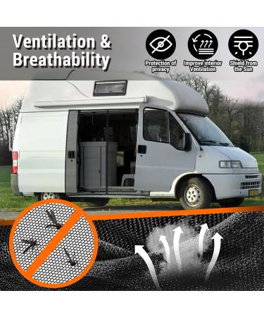 Jonrryin Magnetic Wing Door Trunk Cover - 180x150cm Sun Protection Curtains & Mosquito Net for Caravans Motorhomes & Camping Accessories - Buy Online on GoSupps.com