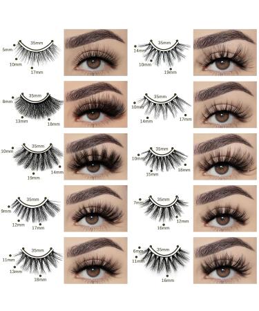 50 Boxes Wholesale Faux Mink Lashes - 10 Styles Volume Eyelashes - Natural Look 3D False Eyelashes - 50 pairs - Buy Online on GoSupps.com