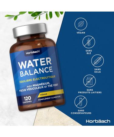 Powerful Draining Water Retention | 120 Vegan Tablets | Electrolyte Complex With Magnesium Green Tea and Fucus | Water Balance - Buy Online on GoSupps.com
