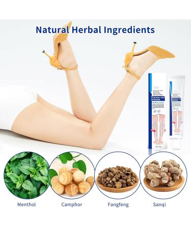 KONGDY Varicose Vein Cream 2 Counts Varicose Veins Improves Blood Circulation Veins Soothing Skin Cream for Legs - Buy Online on GoSupps.com