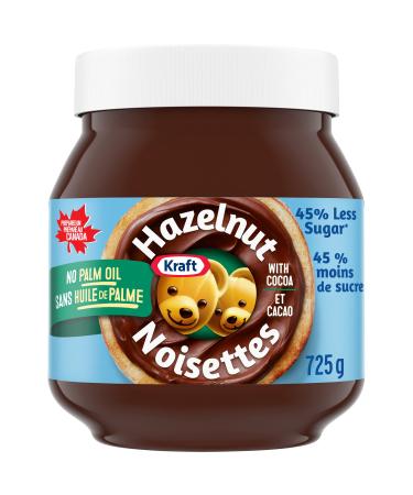 Kraft Hazelnut Spread with Cocoa and Less Sugar 725g (Pack of 6) 725 g (Pack of 6) Less Sugar