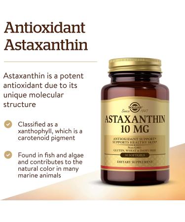 Buy Solgar Astaxanthin 10 mg - 30 Softgels for Antioxidant Support - Buy Online on GoSupps.com