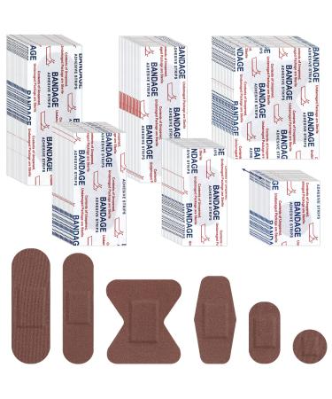 150 Pcs 6 Sizes Skin Tone Shade Fabric Bandages Adhesive Bandages Flexible Skin Tone Bandages Variety Pack for Kids and Adults Protect Cuts Scrapes Scratches Inclusivity and Diversity