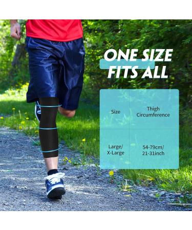 2 Pack Knee Brace Undersleeve for Running & Basketball | Closed Patella Protection | Compression Long Knee Sleeve | Non-Slip & Flexible Support - Buy Online on GoSupps.com