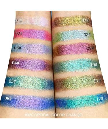 Adriana Nicole Cosmetics Eyeshadow Single Shadows Ethereal Single Color-Shifting Eyeshadow Eyeshadow With Exquisite Glitters Double Chrome Eye Shadow (06#) - Buy Online on GoSupps.com