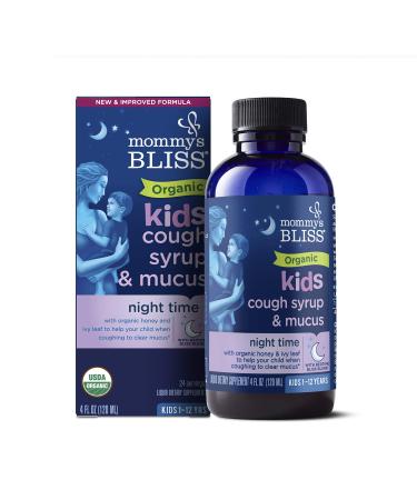 Mommy's Bliss Kids Organic Cough Syrup Night Time 1-12 Yrs 4 fl oz (120 ml)