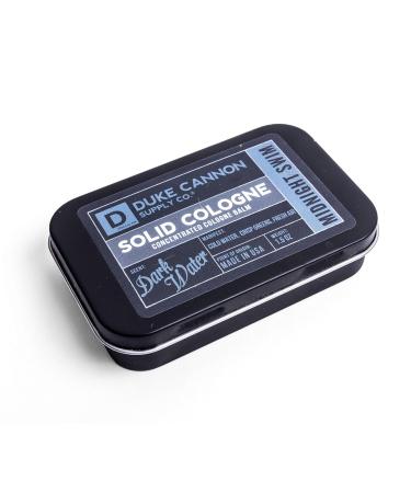 Duke Cannon Supply Co. Solid Cologne for Men Midnight Swim - Cold Water Crisp Greens Fresh Air - Concentrated Balm Travel-Friendly Tin 1.5 oz (1 unit) - Buy Online on GoSupps.com