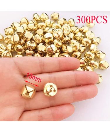 Luckkyme Jingle Bells 300 Pieces 1/2 Inch DIY Craft Bells for Wreath Decoration - Gold - Buy Online on GoSupps.com