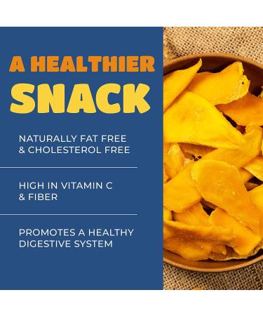 Dried Mango Slices - Soft, Juicy, Low Sugar, Gluten-Free, Natural Source of Vitamin C & Fiber (8 oz. x 6 Pack) - Buy Online on GoSupps.com
