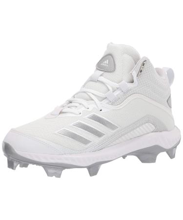 adidas Men's Fv6198 Baseball Shoe 14 White/Silver/Light Grey