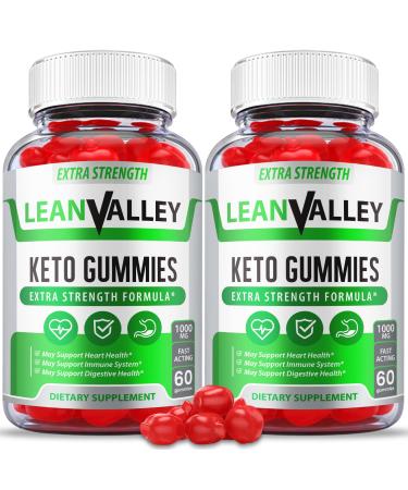 (2 Pack) Lean Valley Keto ACV Gummies Lean Valley Gummies with Apple Cider Vinegar Weight Shark Loss Tank ACV AVC Vegan Formula Vitamin B12 Vitamin B6 Beet Root Pomegranate Juice (120 Gummies)