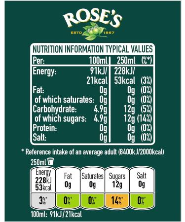 Rose's Lime Juice Cordial 1 Litre - Buy Online on GoSupps.com