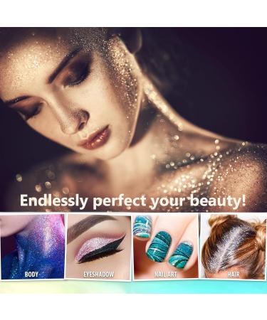  HEMOER Silver Ultra Fine Glitter 140g Metallic Glitter Resin for Epoxy Cups Candles Painting Arts Hair - Buy Online on GoSupps.com