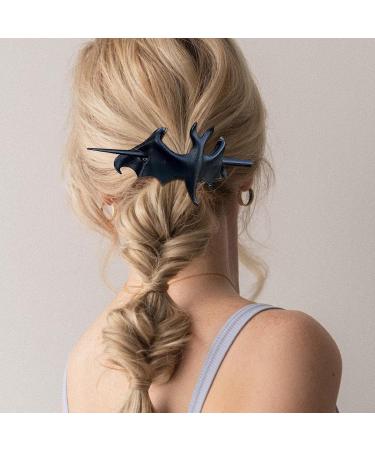 Xtauaguh Knot Hair Pin | Gothic Bat Slide Renaissance Festival Hair Forks - Vintage Non-Slip Fashion Chic Halloween Mysterious Bat Hairpin Slide For Girl Family Salon - Buy Online on GoSupps.com