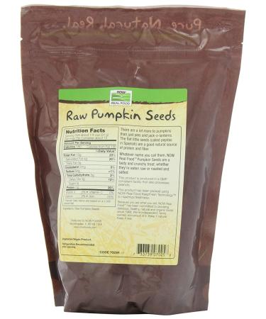 Now Foods Raw Pumpkin Seeds Unsalted 16 oz - Premium Real Food Snack - Buy Online on GoSupps.com