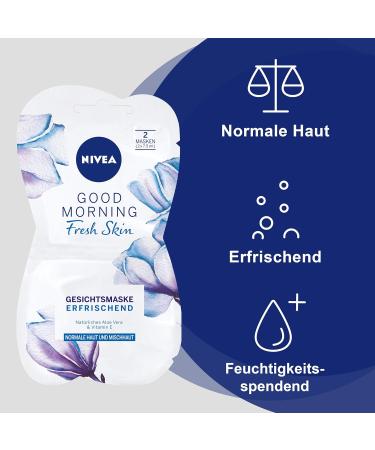 Nivea Good Morning Fresh Skin Face Mask 15ml - Refreshing Facial Care for Normal & Combination Skin - Shop Now! - Buy Online on GoSupps.com