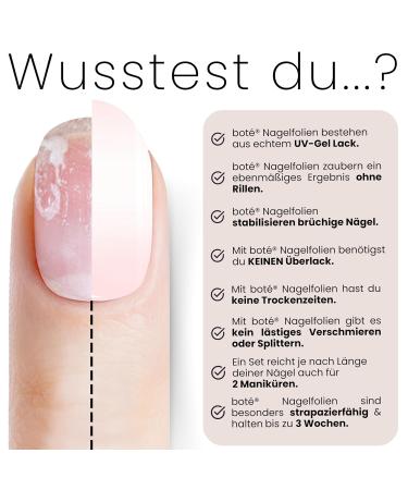 Bot Starter Set: 2x20 UV Gel Nail Foils & UV Lamp - Long-Lasting Self-Adhesive Nails | Dermatologically Tested Nude Foils - Buy Online on GoSupps.com