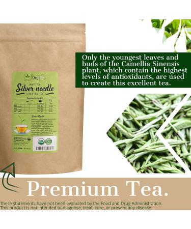 TODICAMP Organic Silver Needle Tea - Premium 1 LB Loose Leaf White Tea with Antioxidants - Buy Online on GoSupps.com
