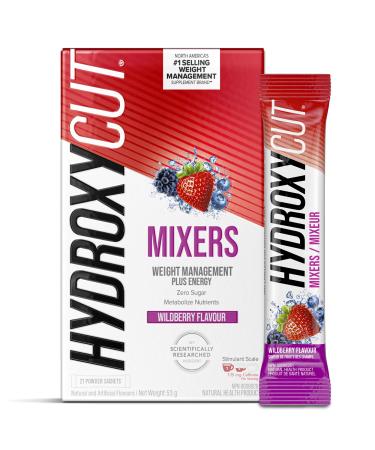 Hydroxycut Weight Loss Drink Mix Hydroxycut Lose Weight Drink Mix Weight Loss for Women & Men Weight Loss Supplement Energy Drink Powder Metabolism Booster for Weight Loss Wildberry Billini 21 Count